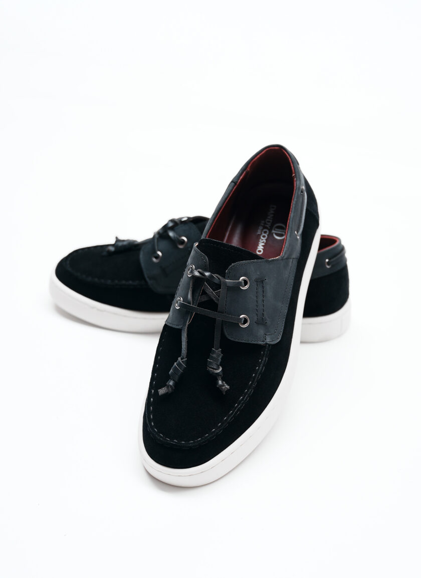 BLACK LEATHER LOAFERS SHOES - Image 5