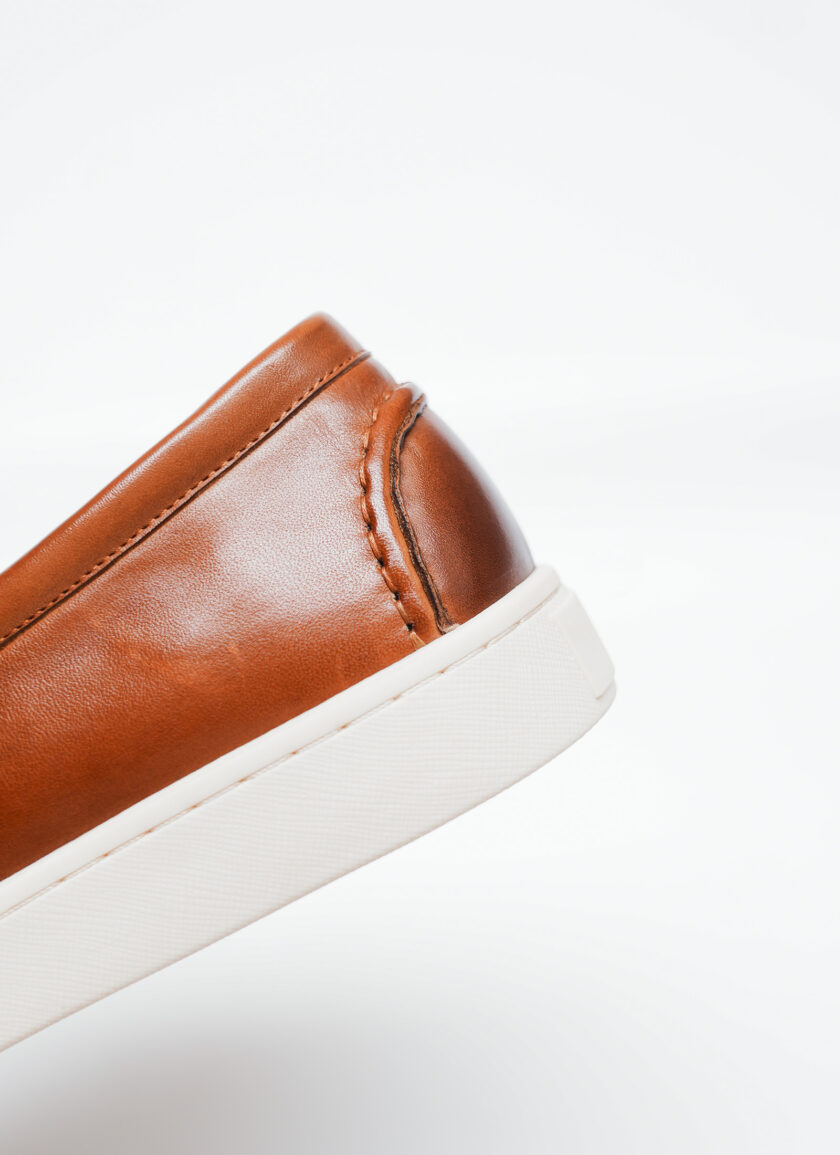 BROWN LEATHER LOAFERS SHOES - Image 4